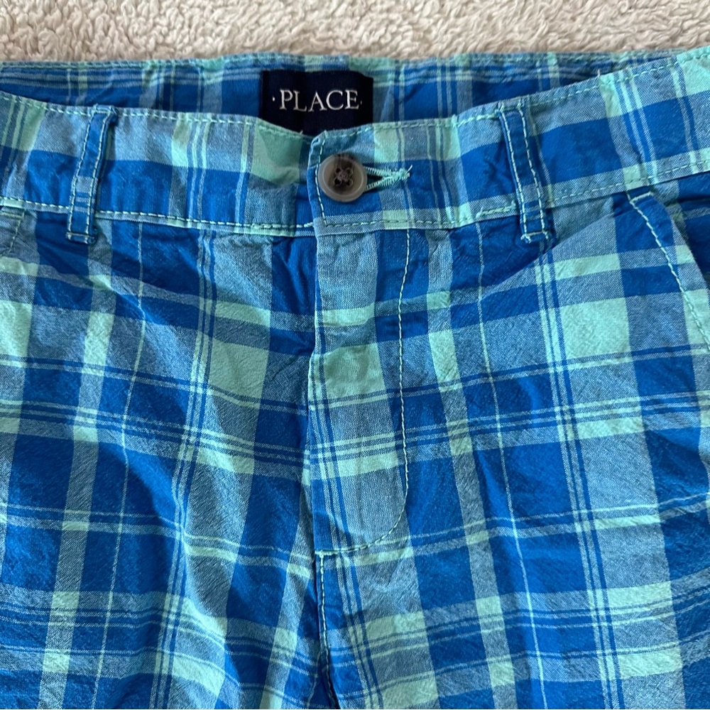 The Children’s Place Blue Plaid Shorts - Picture 3 of 6
